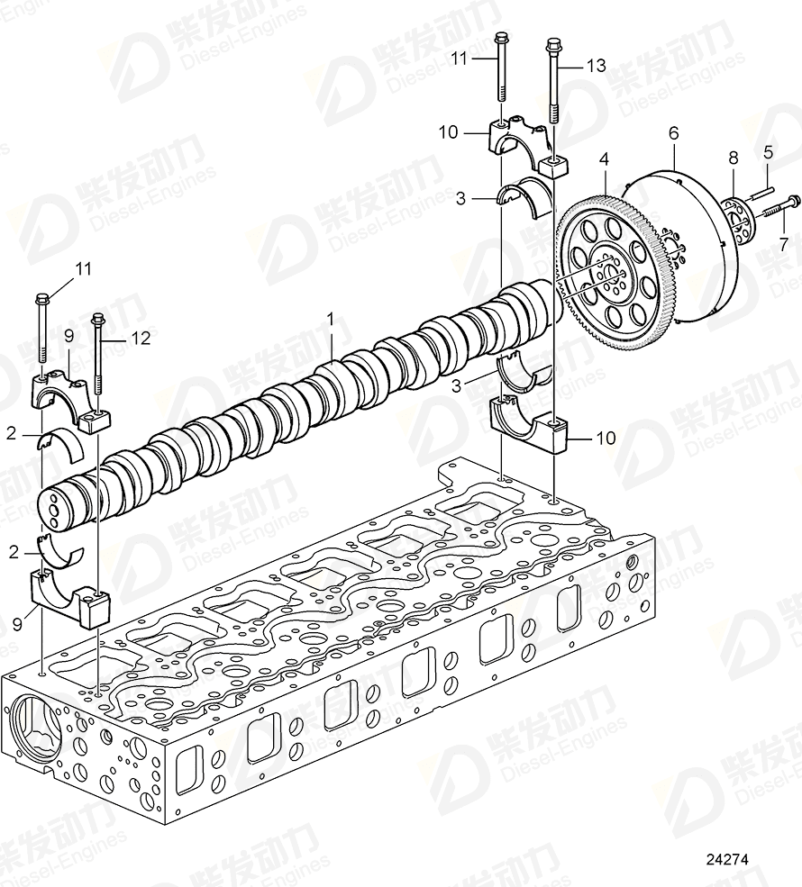 VOLVO Camshaft 3595200 Drawing